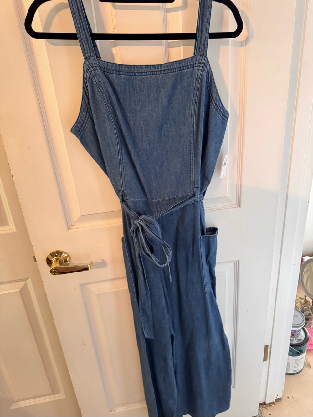 Old Navy Denim Blue Wide-Leg Jumpsuit
